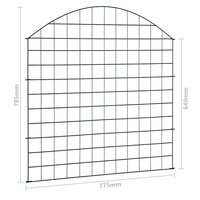 Schuttingset gebogen 77,5x78,5 cm groen 7