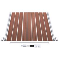 Schuttingset 5 vierkant en 1 schuin 965x186 cm HKC bruin 8