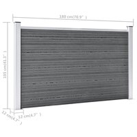 Schutting 872x106 cm HKC grijs 9