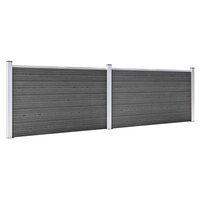 Schuttingpanelenset 353x105 cm HKC zwart  2