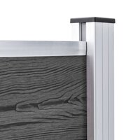 Schuttingpanelenset 526x105 cm HKC zwart   7