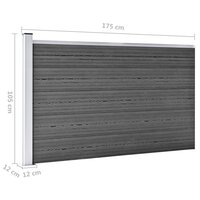 Schuttingpanelenset 699x105 cm HKC zwart   11