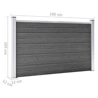Schuttingpanelenset 872x105 cm HKC zwart   12