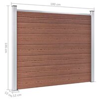 Schuttingpanelenset 353x146 cm HKC bruin   11