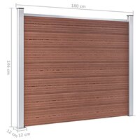 Schuttingpanelenset 526x146 cm HKC bruin   11