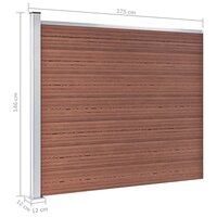 Schuttingpanelenset 699x146 cm HKC bruin   12