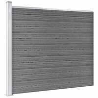 Schuttingpanelenset 526x146 cm HKC grijs   3