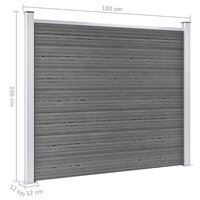 Schuttingpanelenset 699x146 cm HKC grijs   12