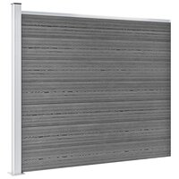 Schuttingpanelenset 872x146 cm HKC grijs   3