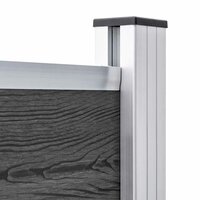 Schuttingpanelenset 526x146 cm HKC zwart   7