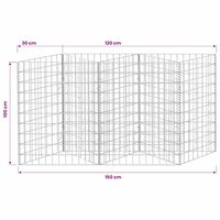 Gabion mand 120x30x100 cm gegalvaniseerd staal 7