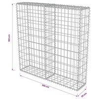 Schanskorfmuur met deksels 100x20x100 cm gegalvaniseerd staal  7