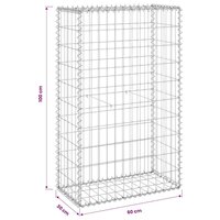Schanskorfmuur met deksels 60x30x100 cm gegalvaniseerd staal 7