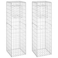 Schanskorfpalen 2 st 40x40x140 cm ijzer 2