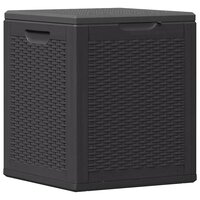 Tuinbox 90 L PP rattan zwart 2