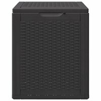 Tuinbox 90 L PP rattan zwart 3