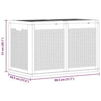 Tuinbox 180 L PP rattan zwart 10