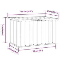 Tuinbox 109x67x65 cm antraciet 12
