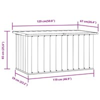 Tuinbox Groen 129x67x65 cm 12