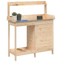 Oppottafel met kast 110,5x45x124,5 cm massief vurenhout 4