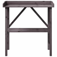 Plantentafel met schap 78x38x82,5 cm vurenhout grijs 4