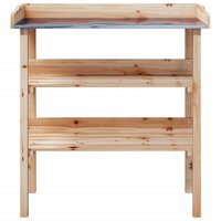 Plantentafel met schappen 78x38x82,5 cm massief vurenhout 4