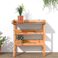 Plantentafel met schappen 78x38x82,5 cm vurenhout bruin 3