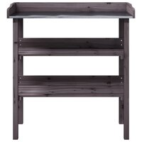 Plantentafel met schappen 78x38x82,5 cm vurenhout grijs 4