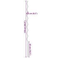 Plantenstok spiraal 170 cm gegalvaniseerd staal 5 st 9