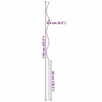 Plantenstok spiraal 110 cm gegalvaniseerd staal 50 st 9