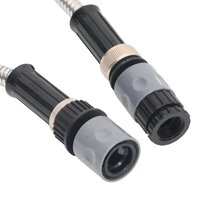 Tuinslang met sproeikop 0,6&amp;apos;&amp;apos; 7,5 m roestvrij staal zilverkleur 5