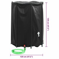 Watertank met kraan opvouwbaar 1350 L PVC 10