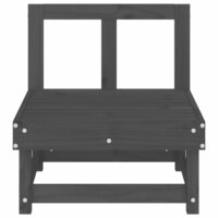 Tuinmiddenbanken 2 st massief grenenhout grijs 4
