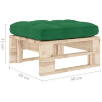 Tuinhocker pallet ge&iuml;mpregneerd grenenhout 5