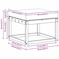 Outdoor Hocker Massief Acaciahout Wit 6