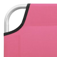 Ligbed inklapbaar staal en stof roze 7