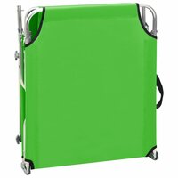 Ligbed inklapbaar met luifel aluminium groen 6
