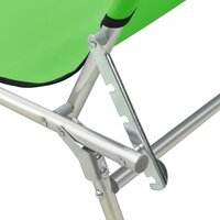 Ligbed inklapbaar met luifel aluminium groen 8