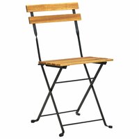 Bistrostoelen inklapbaar 4 st massief acaciahout 3