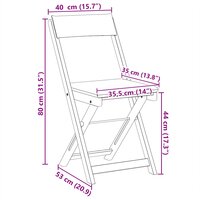 Bistrostoelen voor buiten 2 pcs Cr&egrave;mewit 40 x 53 x 80 cm 12