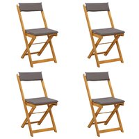 Bistrostoelen voor buiten 4 pcs Donkergrijs 40 x 53 x 80 cm 2