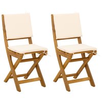 Bistrostoelen voor buiten 2 pcs Cr&egrave;mewit 38 x 46 x 85 cm 2