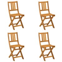 Bistrostoelen voor buiten 4 pcs Naturel 40 x 42 x 85 cm 2