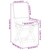 Bistrostoelen voor buiten 4 pcs Cr&egrave;mewit 38 x 46 x 85 cm 12