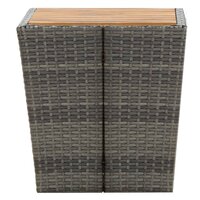 3-delige Bistroset poly rattan en acaciahout grijs 10