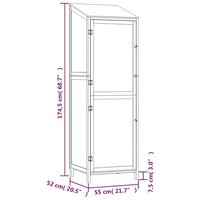 Tuinschuur 55x52x174,5 cm massief vurenhout 8