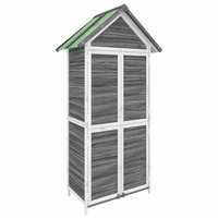 Tuinschuur 89x52,5x175 cm massief grenenhout grijs 2