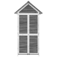 Tuinschuur 89x52,5x175 cm massief grenenhout grijs 4