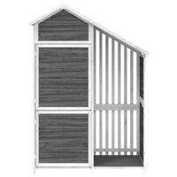 Tuinschuur 120x53,5x170 cm massief grenenhout grijs 4