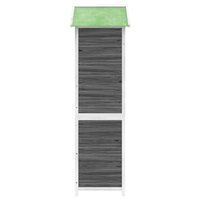 Tuinschuur 120x53,5x170 cm massief grenenhout grijs 6